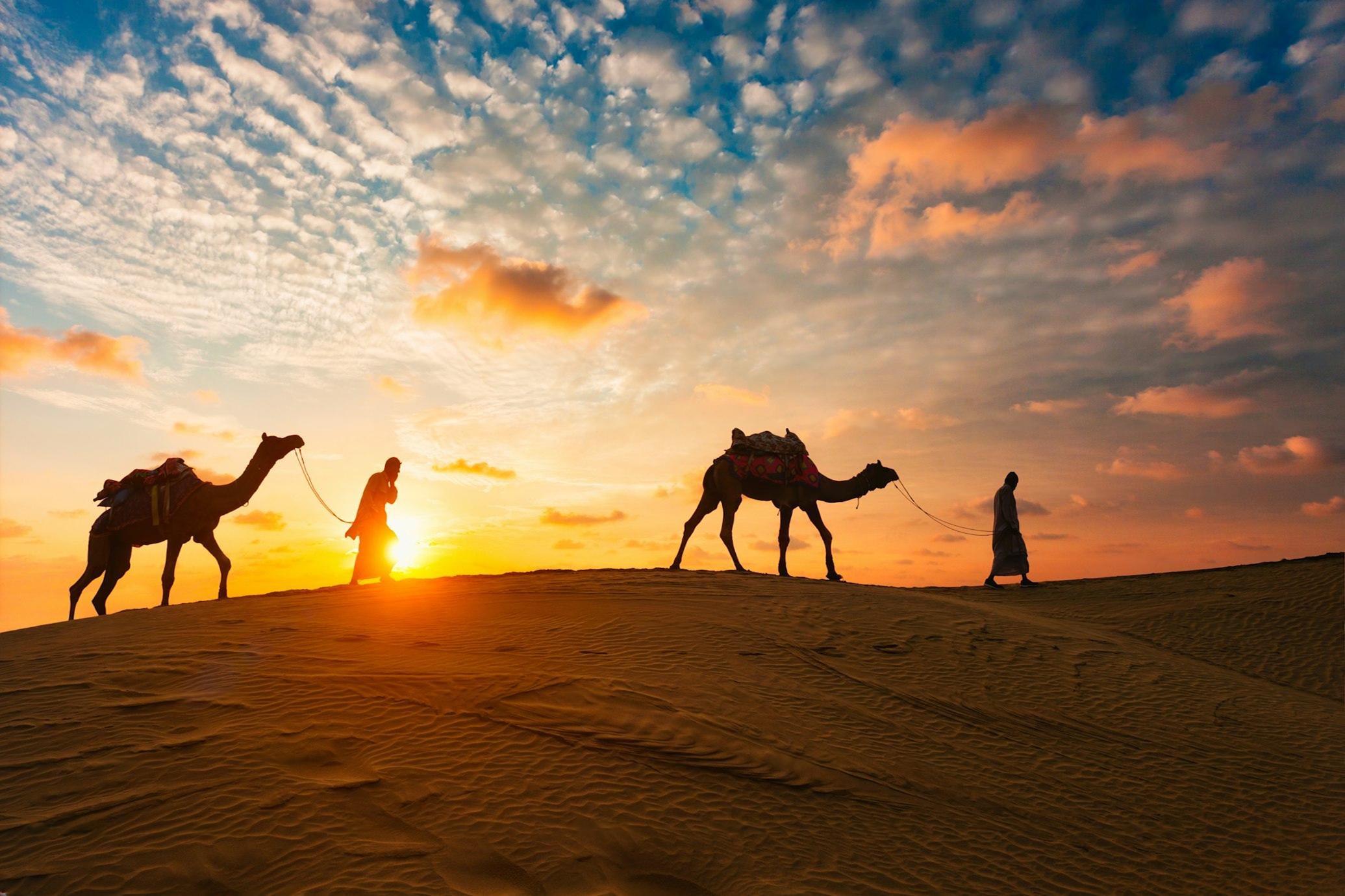 Sahara Desert at sunset